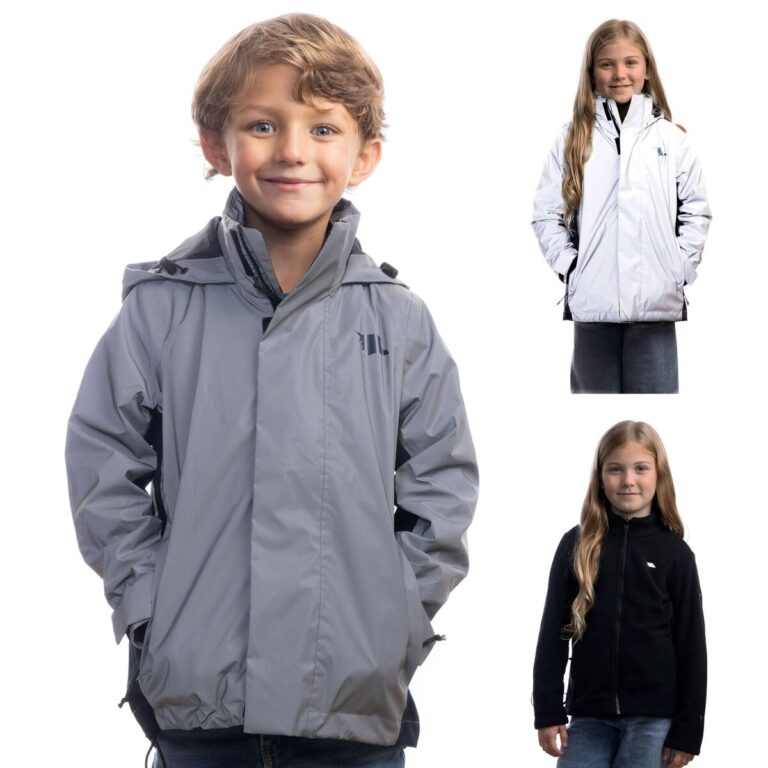 3in1 Smart Jacke Kids - 100% reflektierend & wasserdicht mit Fleece Zipp-In