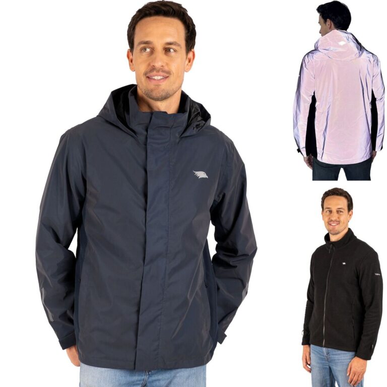 3in1 Smart Jacke Herren - 100% reflektierend & wasserdicht mit Fleece Zipp-In