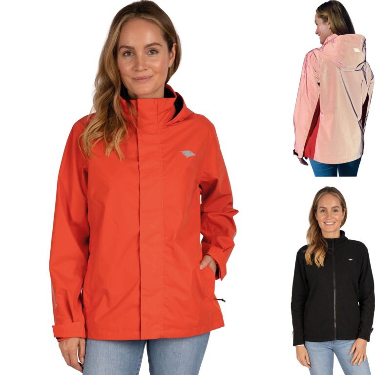 3in1 Smart Jacke Damen - 100% reflektierend & wasserdicht mit Fleece Zipp-In