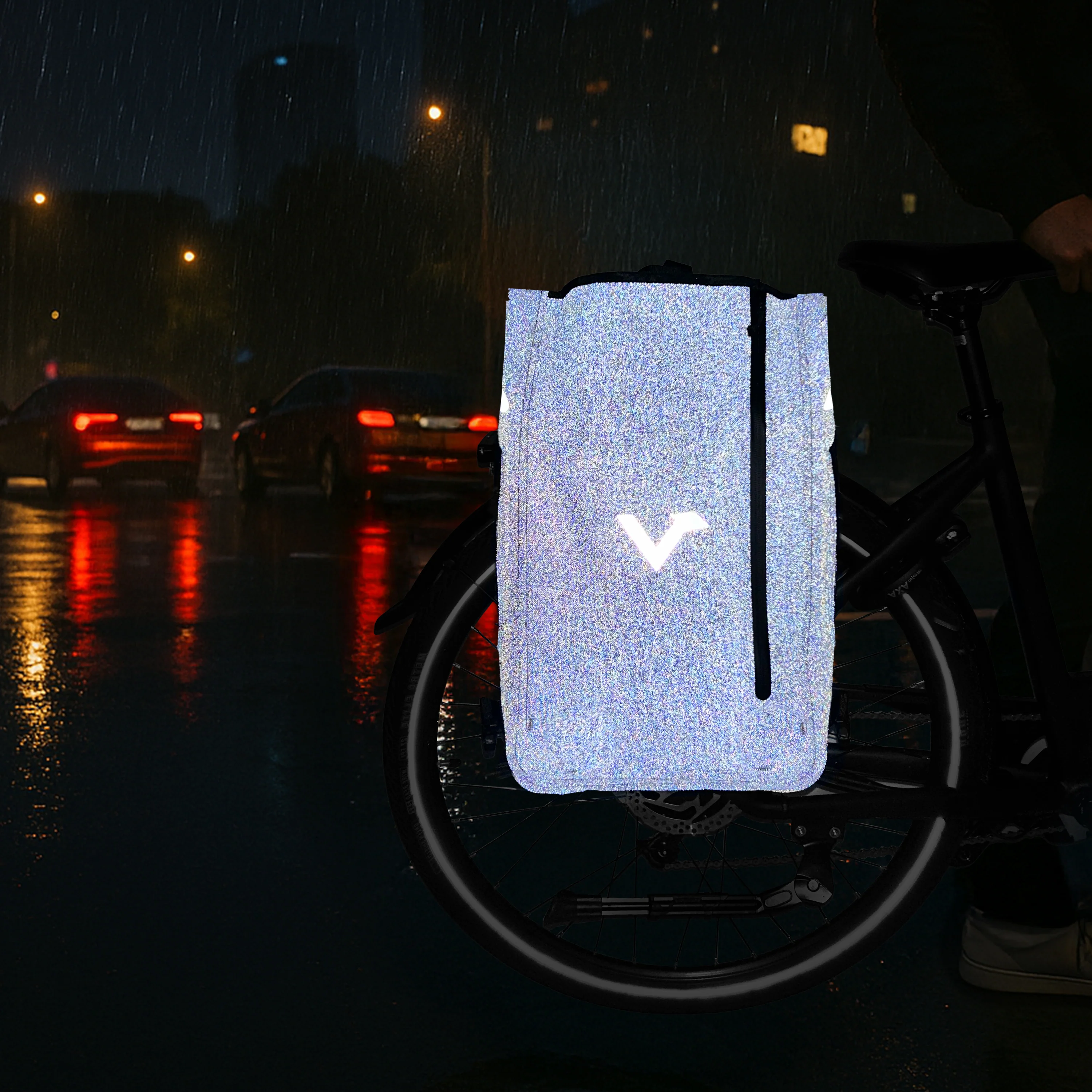 UrbanX 2.0 - Fahrradtasche & Rucksack kombiniert / Reflectierend – Bild 7